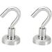 Magnetic Hooks 2pcs Super Strong Magnetic Hooks Heavy Duty Key Hook Wall Mounted Coat Hanger Heavy Duty Cup Hook for Storage Organization (Color : Silver)