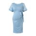 Baycosin Maternity Dresses Maternity Clothes Feeding Dress Supplier Maternity Dress Women Mesh Short Sleeves Trailing Photoshoot Dress