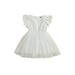 Toddler Baby Girl Summer Dress Floral Ruffle Short Sleeve A-line Princess Dresses