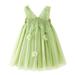 Baby Deals!Toddler Girls Casual Dresses Kids Dresses Clearance Toddler Kids Baby Girls Cute Summer Mesh Elegant Flower Wing Suspenders Dress Skirt