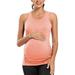 Girls Love Shirt Womens Layering Maternity Tank Top Pregnancy Shirt Scoop Neck Sleeveless Ruched Vest Maternity Tops