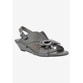 Wide Width Women's Lady Sandal by Bellini in Pewter Smooth (Size 7 1/2 W)