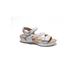 Wide Width Women's Denia Sandal by Hälsa in Beige Silver (Size 8 W)