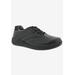 Extra Wide Width Women's Tour Sneaker by Drew in Black Leather (Size 10 WW)