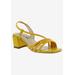 Wide Width Women's Fling Sandal by Bellini in Yellow Croc (Size 7 1/2 W)