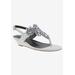 Wide Width Women's Loni Sandal by Bellini in White Textile (Size 7 W)