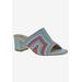 Wide Width Women's Faint Mule by Bellini in Blue Multi Woven (Size 7 1/2 W)