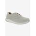 Extra Wide Width Women's Tour Sneaker by Drew in Ivory Leather (Size 10 WW)