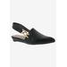 Wide Width Women's Fret Flat by Bellini in Black Smooth (Size 7 W)