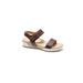 Wide Width Women's Dominica Sandal by Hälsa in Dark Brown Embossed (Size 7 W)