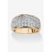 Women's 1.25 Tcw Pave Cubic Zirconia Ring Gold-Plated by PalmBeach Jewelry in Gold (Size 6)