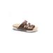 Wide Width Women's Delight Sandal by Hälsa in Dark Brown Embossed (Size 9 1/2 W)