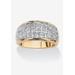 Women's 1.25 Tcw Pave Cubic Zirconia Ring Gold-Plated by PalmBeach Jewelry in Gold (Size 10)