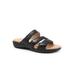 Wide Width Women's Rose Sandal by Trotters in Black (Size 6 W)