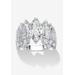 Women's 6.55 Tcw Marquise-Cut Cubic Zirconia Ring In .925 Sterling Silver by PalmBeach Jewelry in Silver (Size 7)