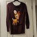 Disney Dresses | Disney Bambi Sweater Dress | Color: Red | Size: 4