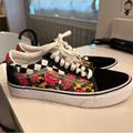 Vans Shoes | Lace Up Vans | Color: Black/Red/White | Size: 8