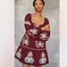 Anthropologie Dresses | Anthropologie Let Me Be Embroidered Tunic Dress Raspberry Red S | Color: Red | Size: S