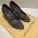 Louis Vuitton Shoes | Authentic Louis Vuitton Heels. Size 39. | Color: Gold/Gray | Size: 39eu