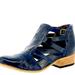 Free People Shoes | Freebird By Steven Hope Cobalt Blue Distressed Leather Shoes Boots Size 8 | Color: Blue/Brown | Size: 8