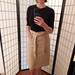 J. Crew Skirts | J.Crew Size 8 Linen Blend Button Skirt, Natural Flax Color | Color: Tan | Size: 8