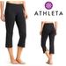 Athleta Pants & Jumpsuits | Athleta Energy Power Up Capri Striped Space Dye Grey Size L | Color: Black/Gray | Size: L