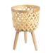 Hand Woven Flower Pot Home Decoration Detachable Storage Basket Rattan Pot Wooden Flower Baskets for Balcony Planters Lawn Living Room Yard