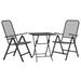 vidaXL Patio Dining Set Expanded Metal Mesh Anthracite Outdoor Furniture Set