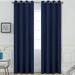 Amay Blackout Grommet Curtain Panel Navy Blue 42 Inch Wide by 95 Inch Long- 1Panel