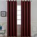 Amay Grommet Top Blackout Curtain Panel Burgundy 120 inch Wide by 132 inch Long-1 Panel