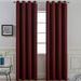 Amay Grommet Blackout Curtain Panel Burgundy 84 Inch Wide by 132 Inch Long -1Panel
