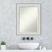 Amanti Art Beveled Bathroom Wall Mirror - Imperial Frame Imperial White Outer Size: 23 x 29 in White
