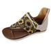 adviicd Clear Flats for Women Sandals Casual Zipper Leopard Sandals Ladies Canvas Fashion Flat Print Sunflower Women s