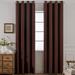 Amay Blackout Grommet Curtain Panel Brown 52 Inch Wide by 54 Inch Long- 1Panel