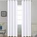 Amay Grommet Top Blackout Curtain Panel White 72 Inch Wide by 132 Inch Long-1Panel