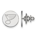 Sterling Silver Rhodium-plated NHL LogoArt St. Louis Blues Lapel Pin QSS009BLE