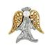 PinMart s Angel with Pearl Religious Spiritual Jewelry Brooch Style Lapel Pin