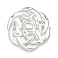 Sterling Silver Satin Finish D/C Celtic Knot Pin