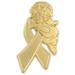 PinMart s Gold Plated Awareness Ribbon Religious Spiritual Angel Lapel Pin