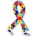 PinMart Autism Awareness Walking Ribbon Pin â€“ Nickel Plated Enamel Lapel Pin - Inspiring Symbols of Autism Support - Secure Clutch Back for Hats Scarves and Backpacks