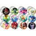 Trolls World Tour Party Favors Supplies Decorations Collectible Metal Pinback Buttons Large 2.25â€� -12 pcs Poppy Branch Tiny Diamond King Trollex Legsly Queen Essence Pennywhistle