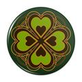 Four Leaf Clover Lucky Pinback Button Pin