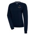 Women's Antigua Navy Boston Red Sox Brushed Metallic Victory Pullover Sweatshirt