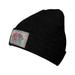 ZICANCN Lotus Feathers Boho Knit Beanie Hat Winter Cap Soft Warm Classic Hats for Men Women Black