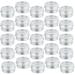 Tinksky 15pcs 5ML Aluminium Jar Clear Screw Lid Round Storage Boxes Ointment Boxes