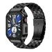 YuiYuKa Stainless Steel Bands and Case Compatible with Apple Watch Bands 44mm 40mm 41mm 45mm Metal Band With Stainless Steel Case Bumper Shell Protector for iWatch Series 8 SE 7 4 5 6