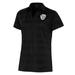 Women's Antigua Black Milwaukee Brewers Brushed Metallic Compass Polo