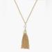 J. Crew Jewelry | Gold & Pearl Tassel Necklace | Color: Gold | Size: 17 1/2 Inches