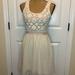 American Eagle Outfitters Dresses | American Eagle Outfitters Soft Pink And Ivory Lace Open Back Dress Size Xs | Color: Cream/Pink | Size: Xs