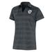 Women's Antigua Charcoal Milwaukee Brewers Brushed Metallic Compass Polo